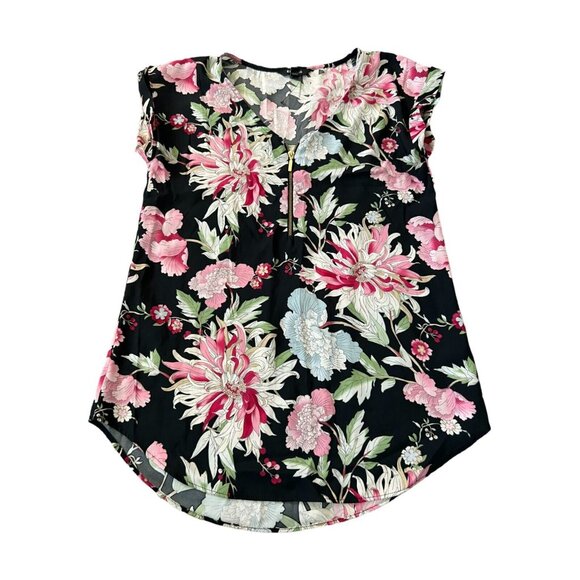 Express Short Sleeve Floral Top Size XS - Picture 2 of 8